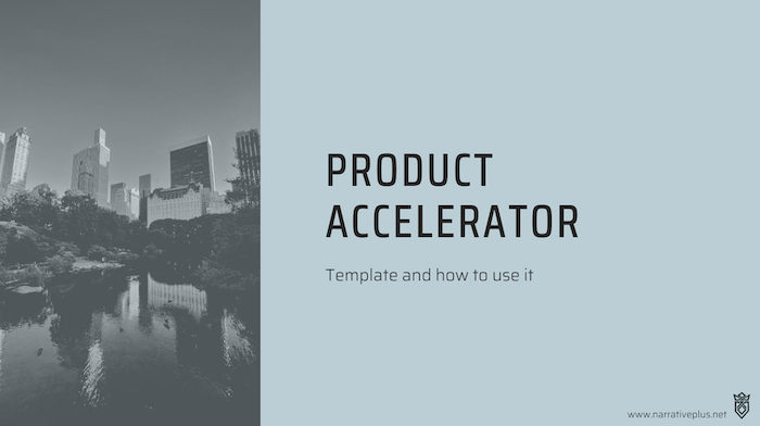 Product Accelerator presentation cover slide