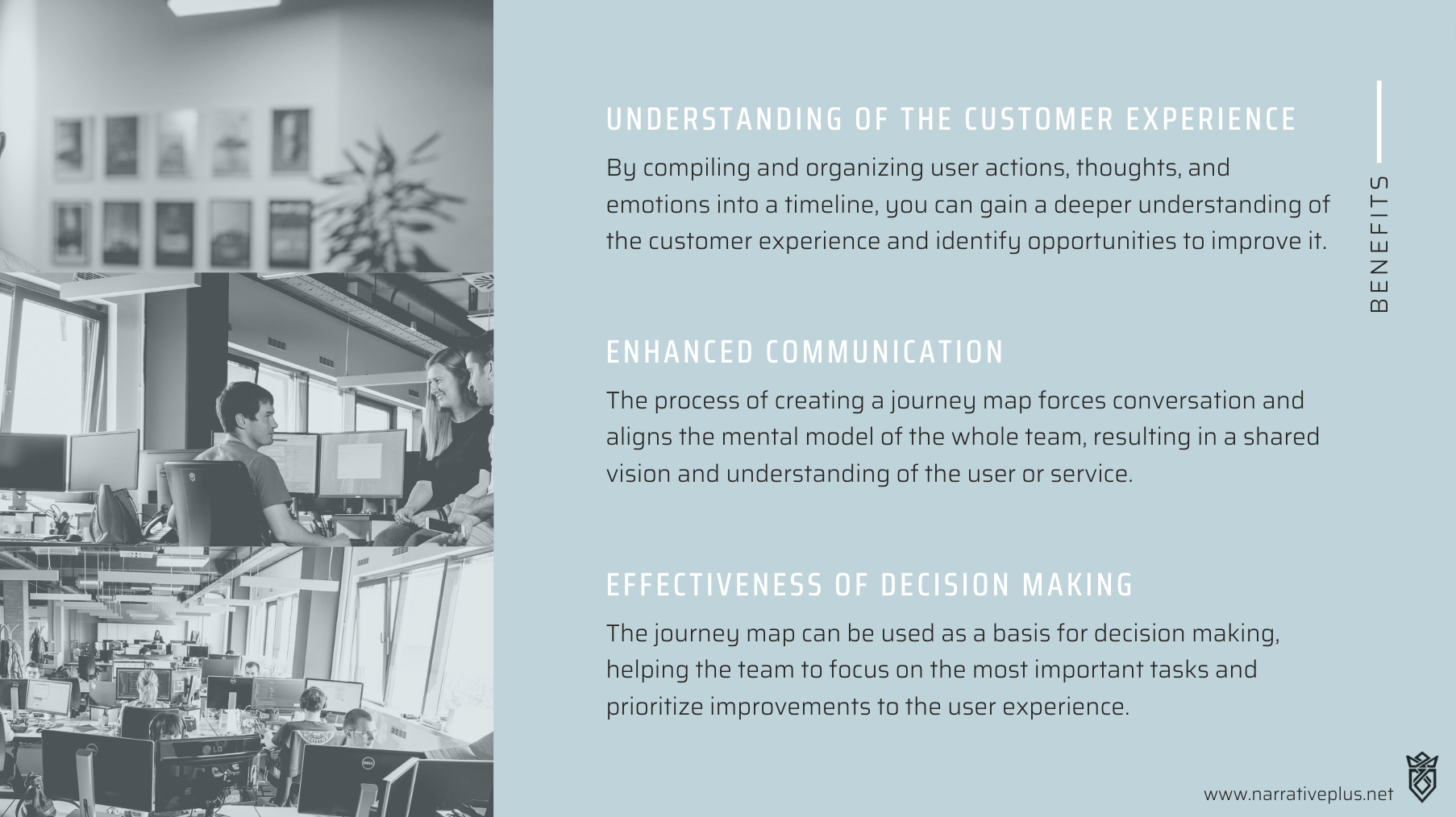 What is the benefit of creating user journey?