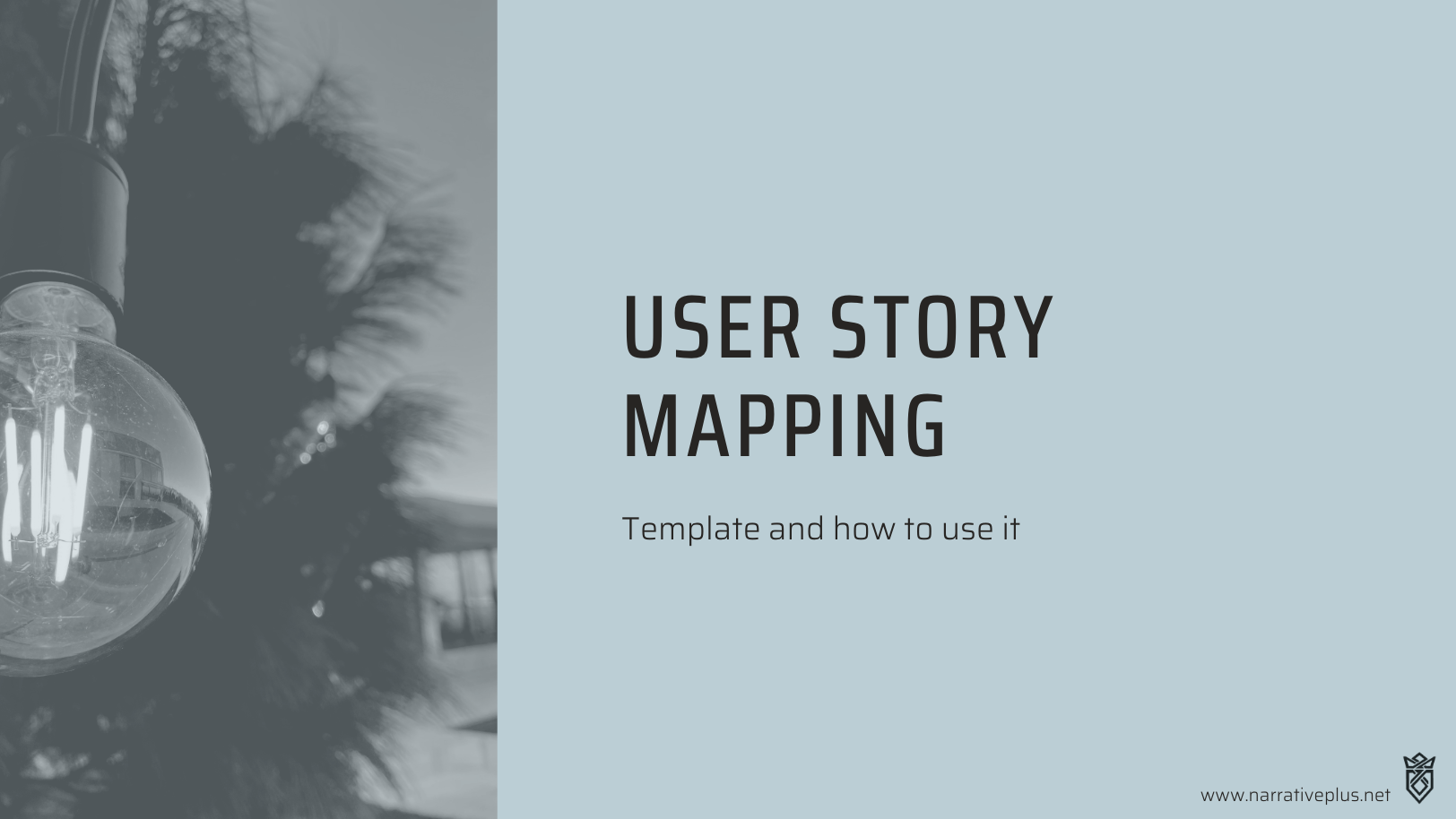 User Story Mapping template cover slide